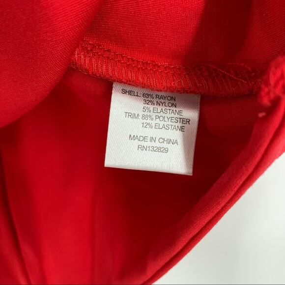 Lovers + Friends x Revolve Kerrie Bodysuit Cherry Red Women’s XXS Lace Cut Out - Picture 12 of 12